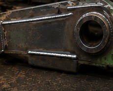 Après — Réparation de bras de machine agricole