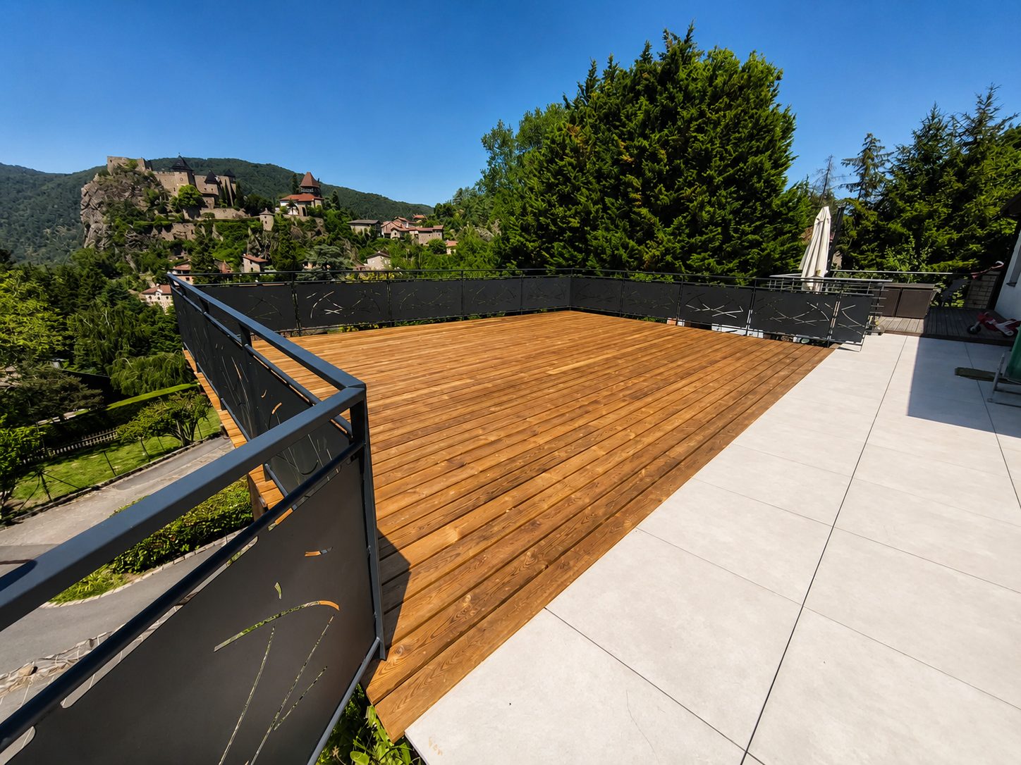 Terrasses, et structures